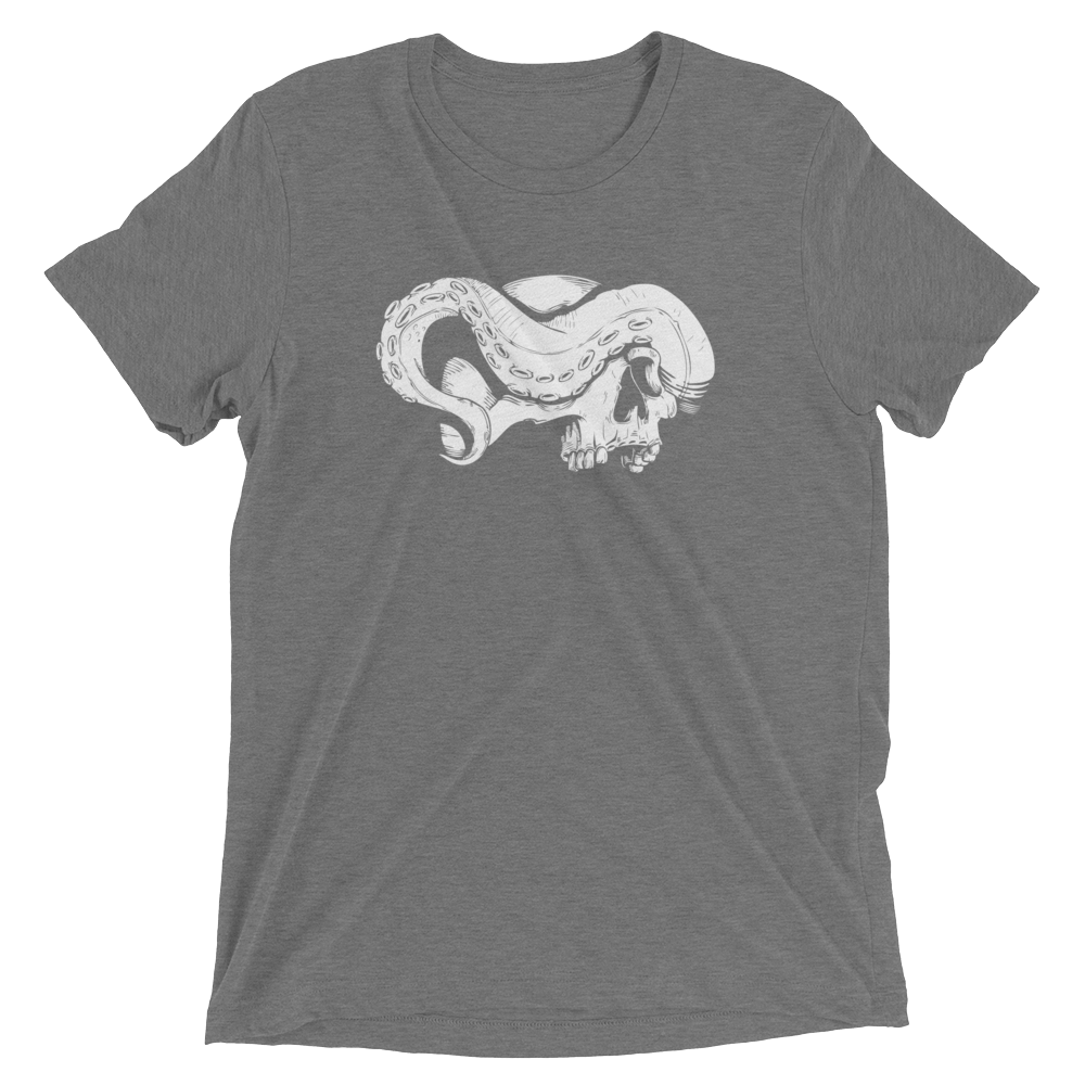 Grey skull and tentacle short sleeve shirt